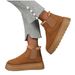Women's Winter Snow Boots With Thick Sole, Soft Fleece Lining, Round Toe Slip-On Design For Comfort And Warmth In Cold Weather_vogvips.com