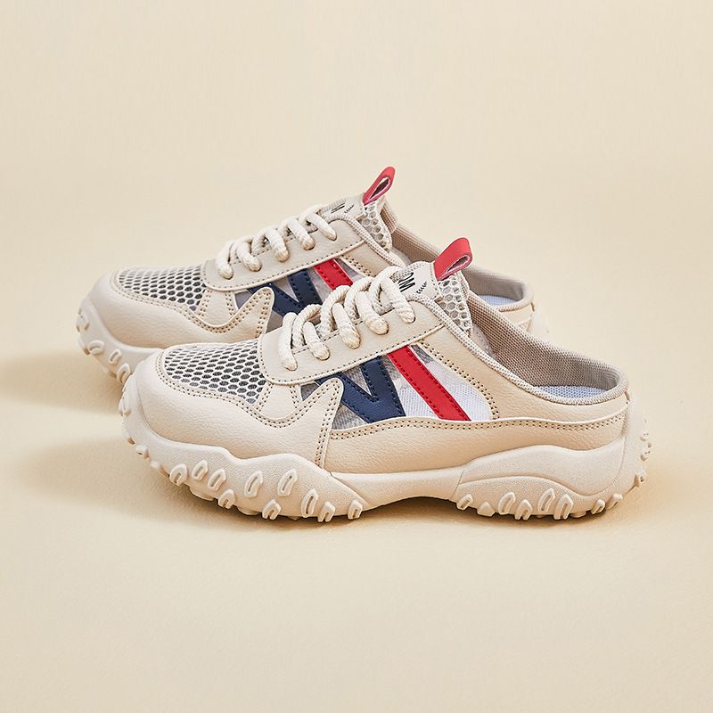 Half-trust Dad Shoes Female Student Thick-soled Heightening Shoes Casual Hollow Breathable_vogvips.com