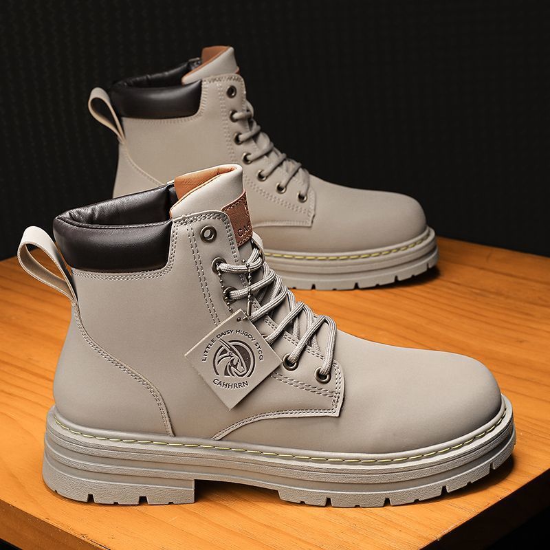 European Warm Series Martin 2025 Autumn Winter New High-top British Style Casual Plush Warm Work Men's Large Size Boots_vogvips.com