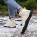 Outdoor Snow Men Winter Non-Slip Waterproof Fleece-Lined Warm Cotton Shoes For Women Thick-Soled Barefoot Five-Toe Boots_vogvips.com