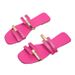 Foreign Trade Women's Slippers 2022 Summer New Style European And American Large Size Cross-border Color-blocking_vogvips.com