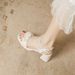 MTX French Style High Heels New High-end Fairy Pearl Bow Fashion One-strap Summer Dress Sandals For Women_vogvips.com