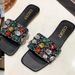 Large Colorful One Line Casual Flat Bottom 2023 Summer Outdoor Fashion Beach Slippers For Women_vogvips.com