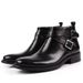 European Warm Series Korean Style Short Round Toe Men's Side Zipper European Size High-top Shoes Cowhide Outdoor Martin Trendy Boots_vogvips.com