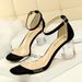 169-3 Korean Style Fashion Crystal Pedicure Elegant Women's Shoes Chunky High Heel Open Toe Transparent Strap Sandals_vogvips.com