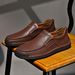 Cross-border Foreign Trade Plus-size Leather Shoes, Men's Genuine Leather Breathable Business Casual Shoes, Men's Loafers, Soft-soled Driving Shoes_vogvips.com