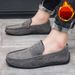 SHLIANG Winter Warm Men's Casual Shoes Cotton Lined Bean Boots Comfortable Slip-on Footwear For Men Lazy Shoes Lace-up Closure X0006_vogvips.com