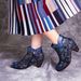 Winter Blue Height-Increasing Adhesive Shoes Martin Boots For Women In Stock Low-Cut Round-Toe SGS Sandals_vogvips.com