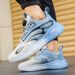 Men's Summer Rotating Buckle Mesh White Casual Sports Shoes, Breathable 2024 New Air Cushion Running Shoes_vogvips.com