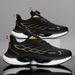 Men's Spring Running Shoes with Rotating Button Design Breathable Thick Sole Popcorn Cushioning Casual Style_vogvips.com