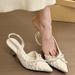 spring High Heels French Crinkle Edge Pointed Bow Women S Shoes Fashion Versatile Exquisite Temperament_vogvips.com