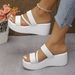 Women's Shoes Summer Sandals For Women New Platform Thick Soled Sandals Fashionable Wedge Heeled Large Size Sandals_vogvips.com