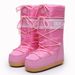 Women's Winter Snow Boots With Round Toe, Waterproof & Non-Slip, Cozy Fleece Lining, High-Top Ski Boots For Outdoor & Casual Wear Thickened Moon Shoes_vogvips.com