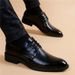 Leather Breathable Korean Style British Black Trendy Casual Business Formal High-end New Pointed Toe Men's Shoes_vogvips.com