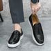 Low Top Loafers Round Head Casual Sports Leather Shoes For Men_vogvips.com