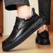 Men's New Spring Leather Shoes, British Style, Durable, Height-increasing, Casual, Versatile, Retro, Sporty, Fashionable_vogvips.com