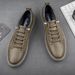 Men's Round Head Casual Board Shoes Two-layer Cowhide Comfortable And Breathable Work Men's Shoes_vogvips.com