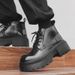 Lace-up High-top Thick-soled Heightening Men's Boots Fleece Short Boots Tooling Boots Martin Boots_vogvips.com