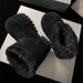 2024 New Women's Big Toe Snow Mid-Calf With Fleece Lining Thickened Non-Slip Furry Cotton Shoes Lamb Wool Warm Boots_vogvips.com