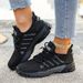 Women's Breathable Knit Sneakers Lightweight Non-Slip Casual Sports Comfortable Walking Running Shoes 2026 Trendy Design_vogvips.com