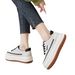 White Pillow Crane Thick-soled White Sneakers For Women, 2025 Spring And Autumn New Model, Versatile Height-increasing_vogvips.com