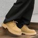 Buffny Men's Derby Shoes - Breathable Formal Business Oxford With Thick Sole & Height Increase - Brown Leather Shoes For Wedding, Office_vogvips.com