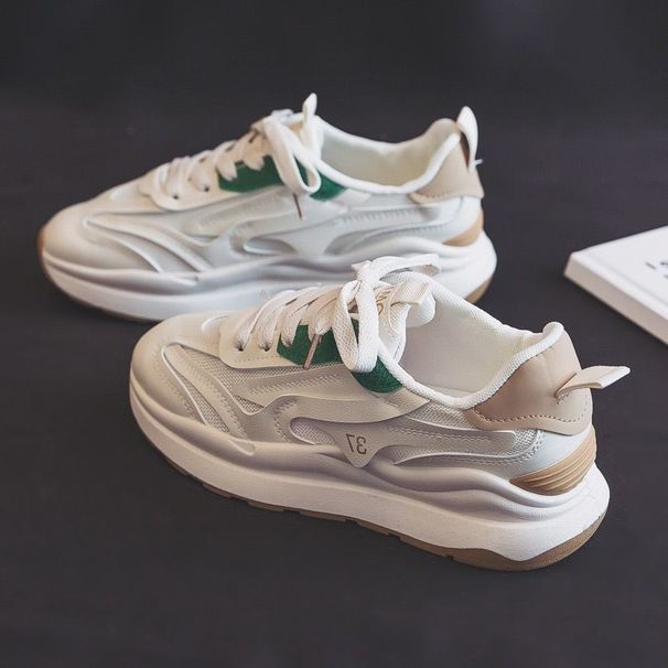 Thin Breathable Forrest Gump Dad Shoes For Women New Mesh Shoes Sports White Shoes_vogvips.com