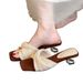 Retro Women's Woven Wedge Roman Sandals Square Toe Open Toe Stylish Vacation Look Beach Sandals_vogvips.com