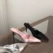 Looks Super Beautiful And Cool On The Feet, With A High-end Feel! Pointed-toe Silver Satin Sandals For Women,_vogvips.com