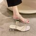 2025 Summer New Rhinestone Fairy Style Chunky Heel Two-Way Sandals Internet Celebrity Elegant Outdoor Crystal High Heels_vogvips.com