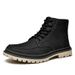Leather Martin Boots Men's High Top Tooling Boots Men's Retro Locomotive Boots Men's Shoes_vogvips.com