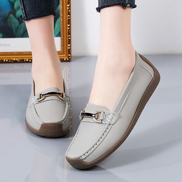 Casual Women's Flat Shoes Soft Sole Soft Surface Comfortable Wear-resistant Beans Shoes_vogvips.com