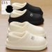 Waterproof Home Bear Cotton Shoes For Women, Autumn And Winter Warm Couple Thick Sole Closed Heel Outdoor Fleece Lined_vogvips.com
