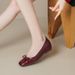 MTX Internet Celebrity French Flat Shallow Mouth Single 2026 New Style Internal Height Increase Soft Sole Bowknot Ballet_vogvips.com