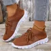 Summer Women Mesh Breathable Casual Woman Slip On Lightweight Sneakers Girl Lace Up Fashion Comfortable Walking Shoes_vogvips.com