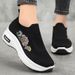 Women's Summer New Lightweight Sponge Casual Thick Soled Women's Height Increasing Breathable Fly Woven Socks Shoes_vogvips.com