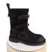 Sheepskin Version ~ Distressed Belt Buckle Western Cowboy Slimming Short Women's Melad Martin Motorcycle Boots_vogvips.com