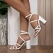 2026 Summer New Square-Toe High-Heel Sandals For Women With Cross-Straps And Buckles, Chunky Heel Sandals, Wholesale_vogvips.com