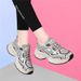 Spring And Autumn New Women's Style Women's Shoes Silver Height Increasing Casual Sports Shoes_vogvips.com