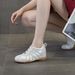 Ballet-style Sneakers 2026 New Model, Made Of Ice Silk Fabric, With Thick Soles, Comfortable Petite Women, Suitable For_vogvips.com
