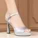 Soft Leather One-Strap Thick-Soled Peep-Toe Stiletto For Women 2025 Summer National Style With Cheongsam Waterproof_vogvips.com