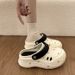 Women's Shoes Summer Korean Style Star Studded Women's Clogs Platform Height Increasing Fashionable Slip-On Closed Toe Sandals_vogvips.com