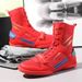 Boxing Shoes Sanda Fighting Training Shoes Wrestling Shoes Men And Women High Top Boxing Shoes Wholesale Youth Fighting Shoes_vogvips.com