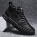 Men's Trendy Zipper High Top Board Korean Version Soft Soled Suede Leather Shoes British Style Youth Martin Boots_vogvips.com