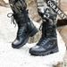 Combat Boots Mountaineering Hiking Camping Training Shoes Black High-top Tactical Boots_vogvips.com