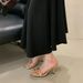 First Encounter 2026 Summer Women's High Heels: Transparent Strap Buckle Square-Toed Thin-Heeled Outdoor Sandals_vogvips.com