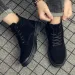 Men's New Casual Short British Style Canvas Mid Cut Workwear Boots, Men's Martin Boots_vogvips.com