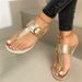 Flip-flops Summernew Arrivalflats Flip-flops Metal Buckle Decoration Outwear Slippers For Women_vogvips.com