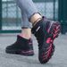 Outdoor Hiking High Top Lace Up Sports Shoes, Women's Casual Versatile Waterproof Running Shoes E3c_vogvips.com
