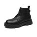 Martin Boots Men's Platform Leather Black Boys High-top Shoes In The Wind Locomotive Boots Tide_vogvips.com